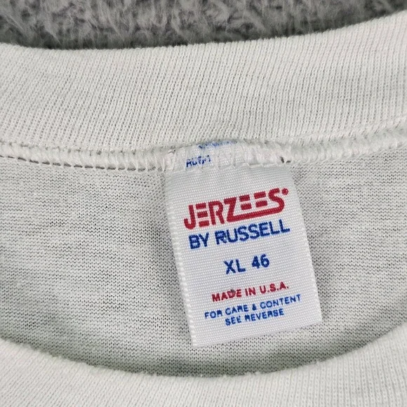 Vintage Indiana Hoosiers Shirt Mens XL White NCAA Basketball Jerzees 90s Tee - Picture 8 of 12